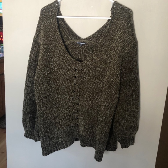 Charlotte Russe Sweaters - Charlotte Russe Velvet Off Shoulder Sweater